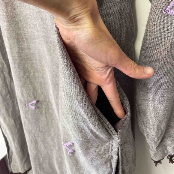 Chapter 2 Tunic Dress L Embroidered Boho Artisan Festival Ethnic Earthy Top - Picture 4 of 7